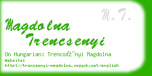 magdolna trencsenyi business card